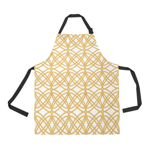 Abstract  pattern - bronze and white. All Over Print Apron