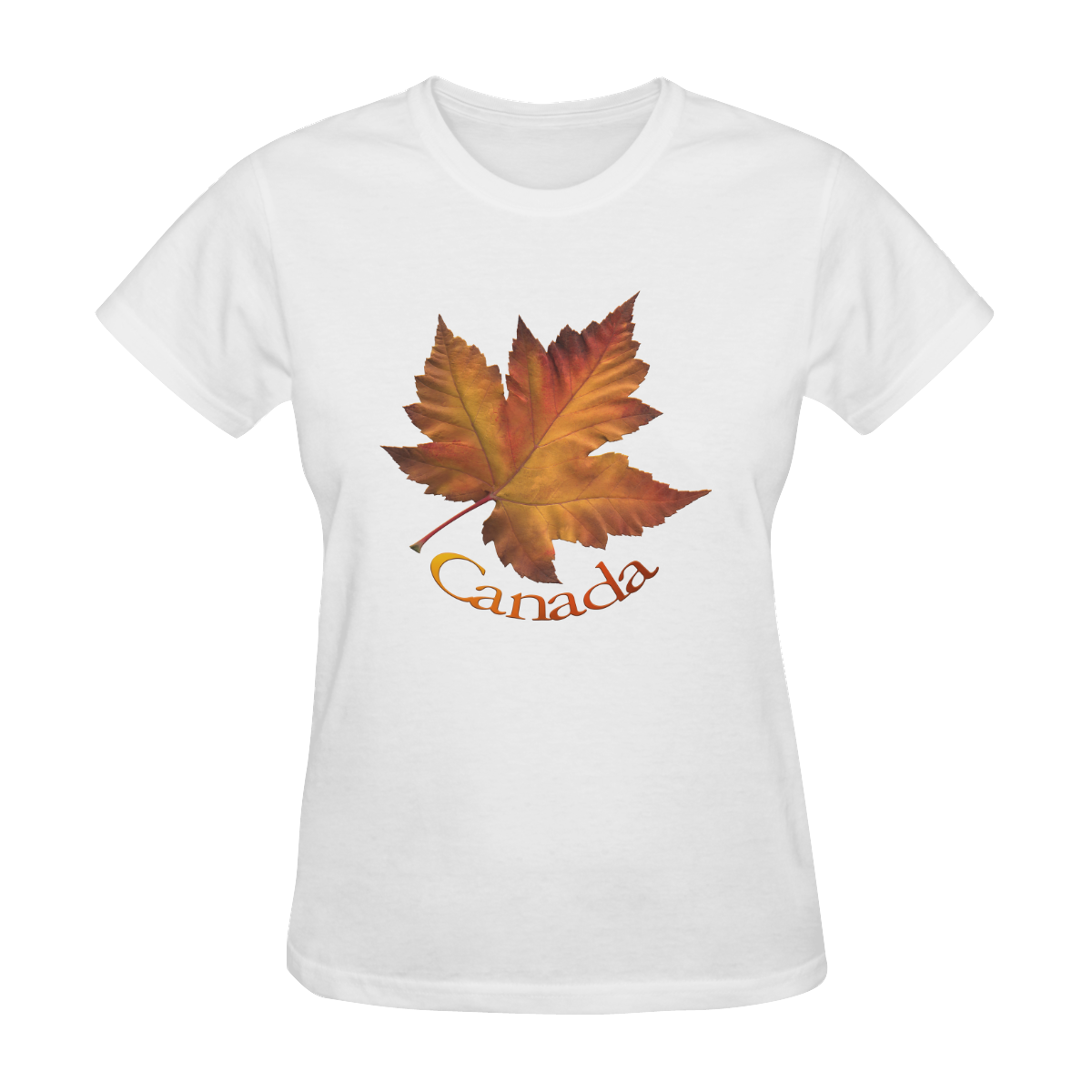 Canada Maple Leaf Souvenir T-shirts - AU Women's T-Shirt in USA Size (Two Sides Printing)