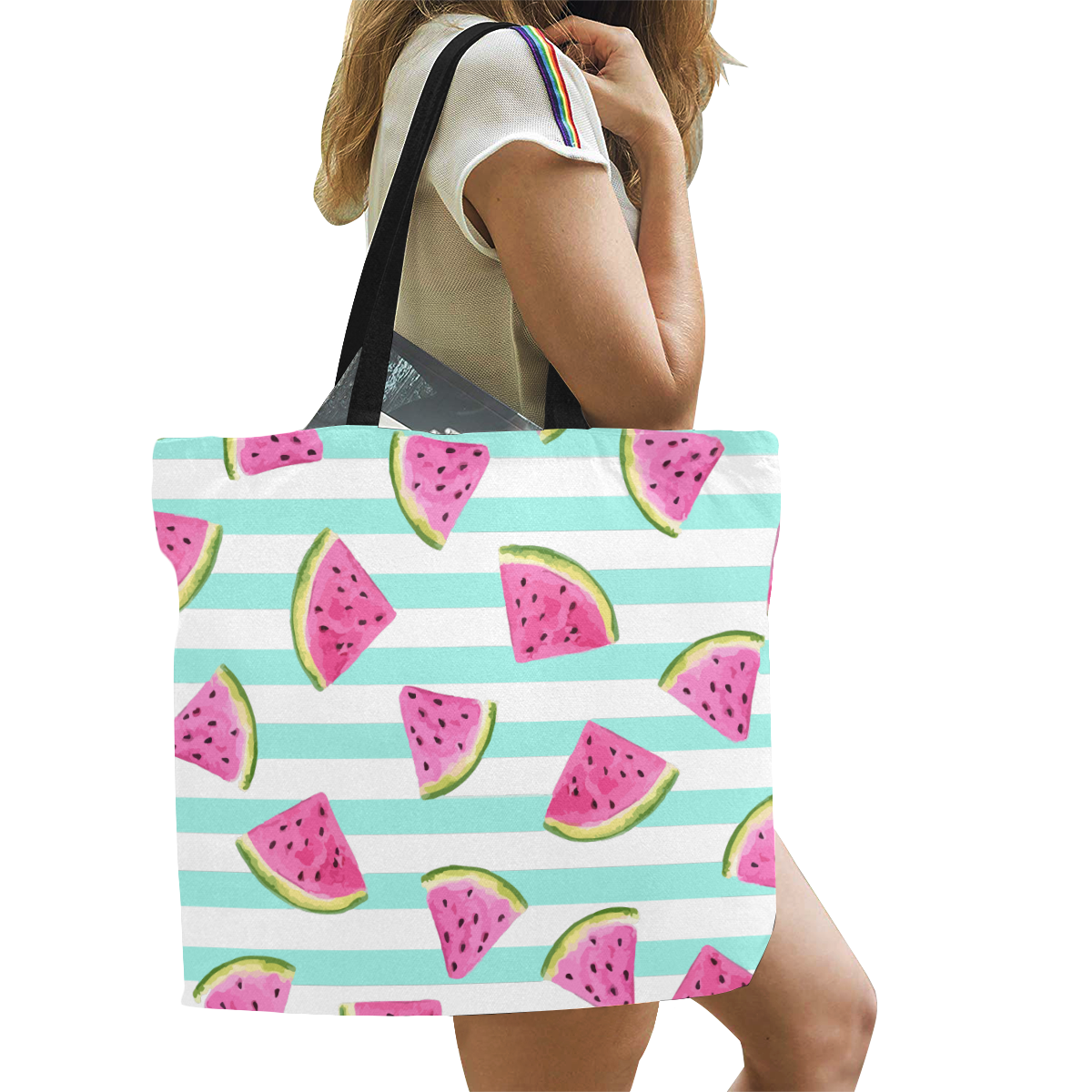 Watermelon All Over Print Canvas Tote Bag/Large (Model 1699)