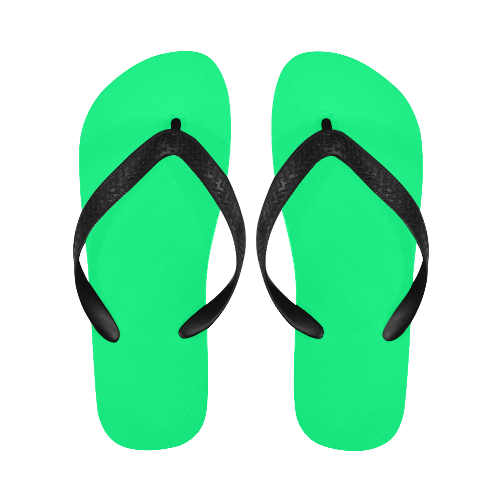 color spring green Flip Flops for Men/Women (Model 040)