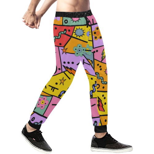Pop Art by Nico Bielow Men's All Over Print Sweatpants (Model L11)
