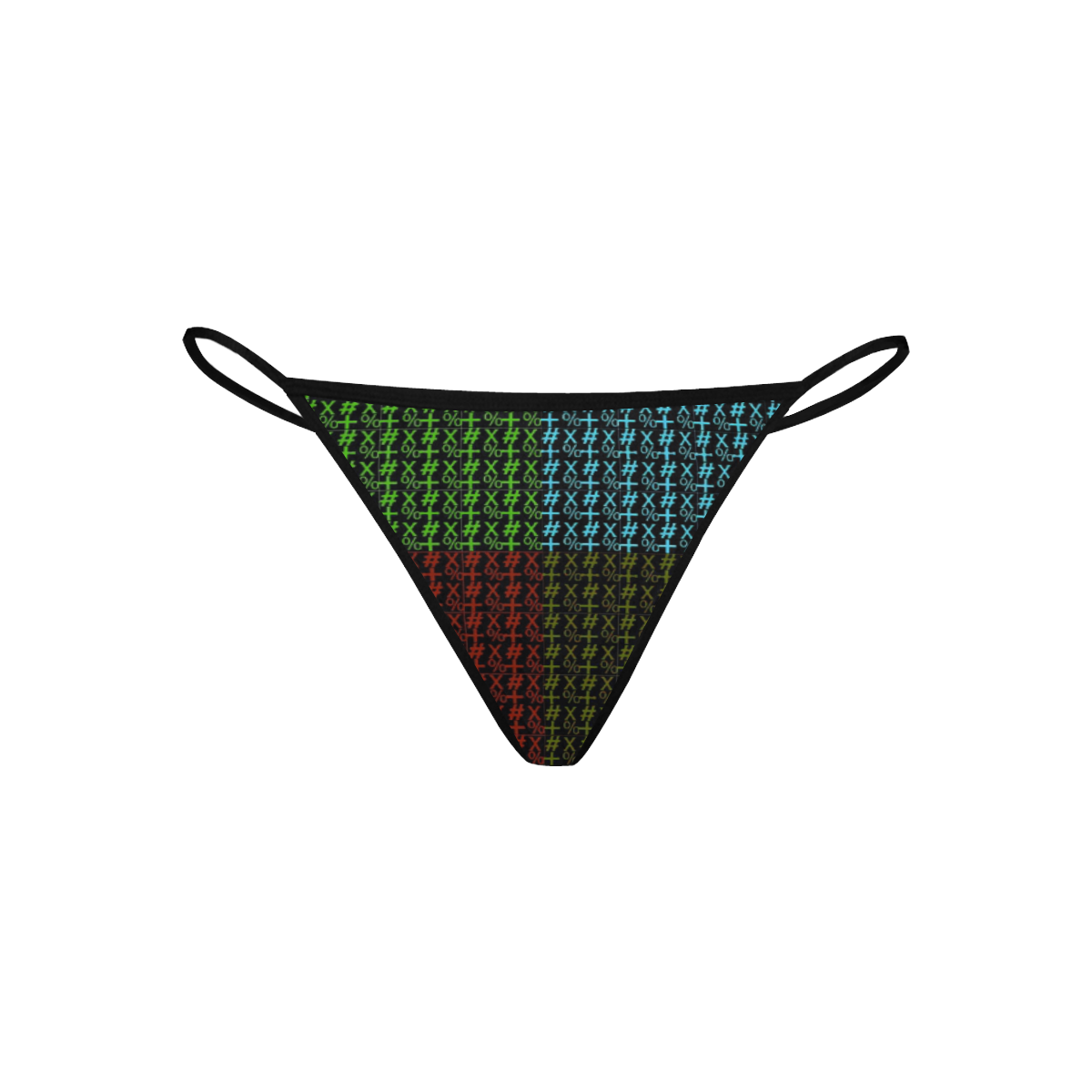 NUMBERS Collection Symbols 4 Women's All Over Print G-String Panties (Model L35)