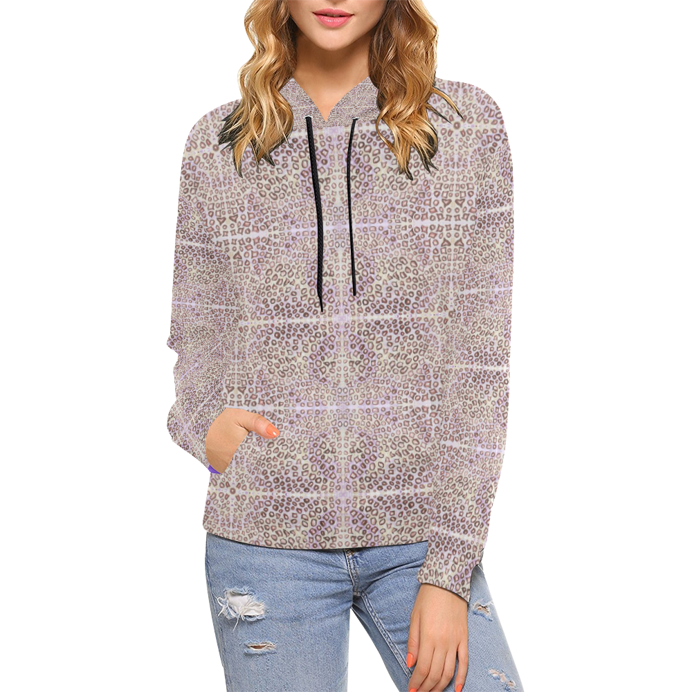 Leopard Skind design from Painting All Over Print Hoodie for Women (USA Size) (Model H13)