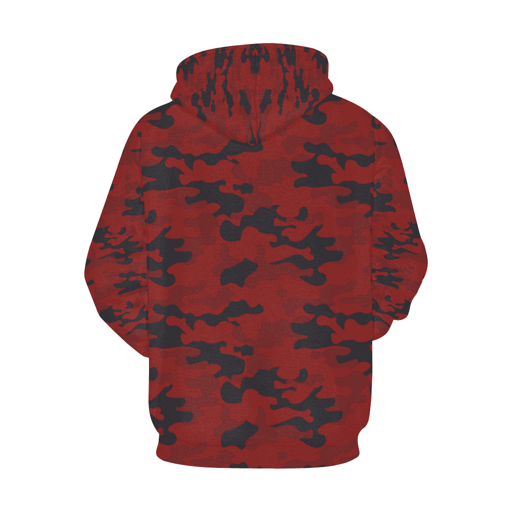 TNT Red Camo All Over Print Hoodie for Men/Large Size (USA Size) (Model H13)