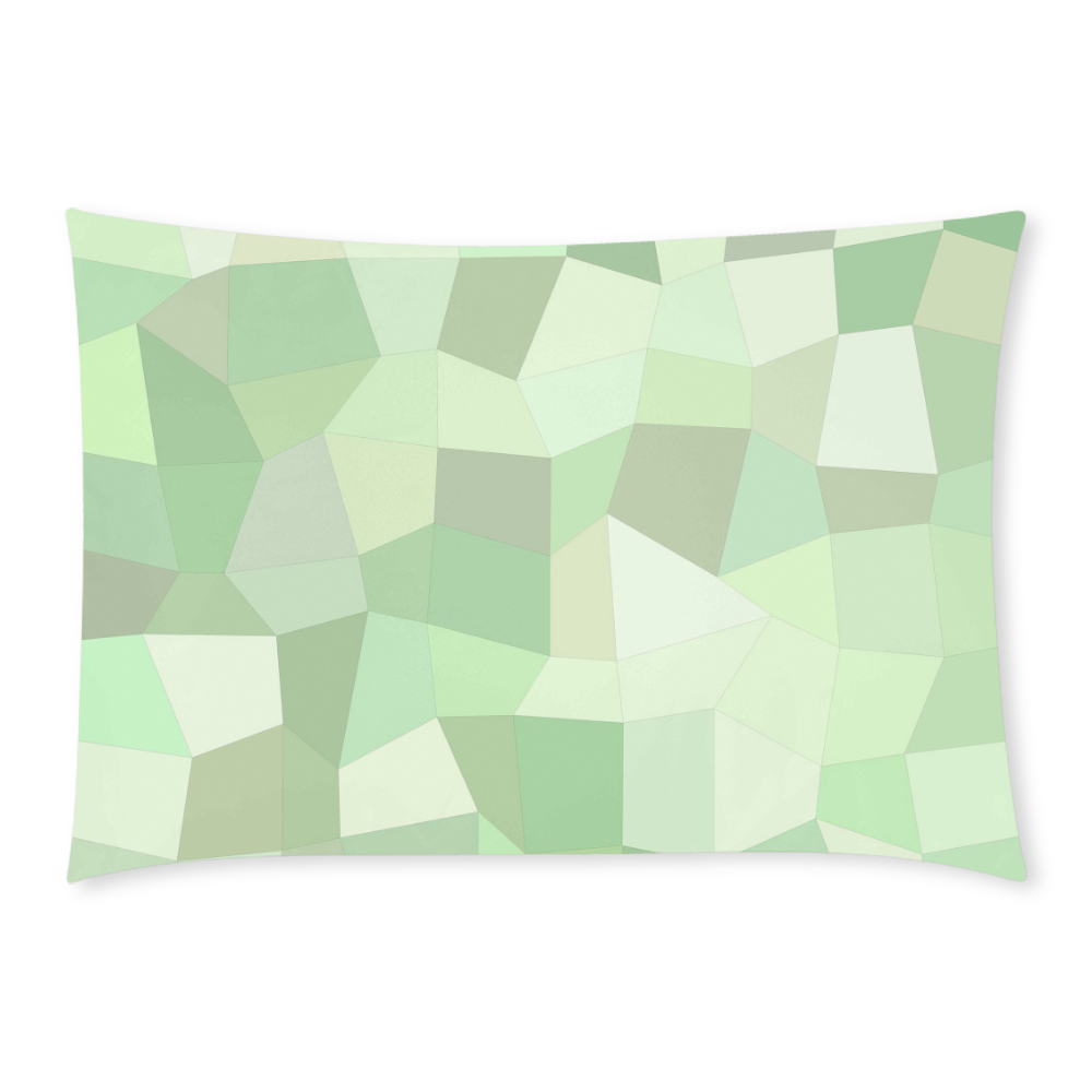 Pastel Greens Mosaic Custom Rectangle Pillow Case 20x30 (One Side)