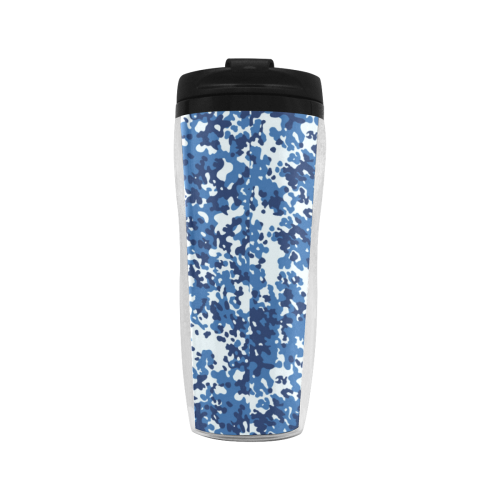Digital Blue Camouflage Reusable Coffee Cup (11.8oz)