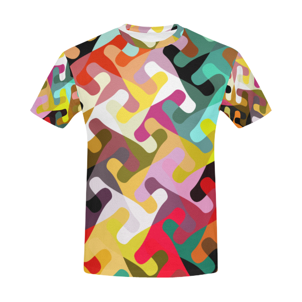 Colorful shapes All Over Print T-Shirt for Men (USA Size) (Model T40)