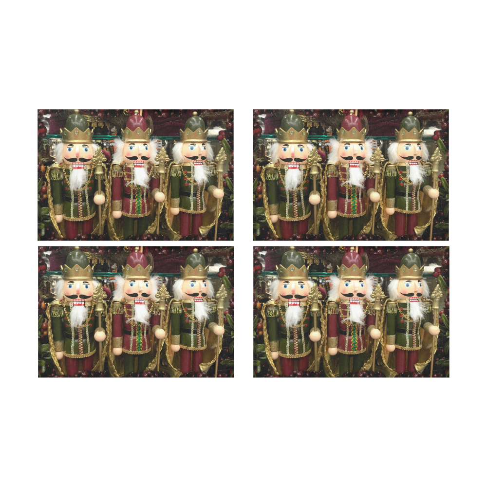 Golden Christmas Nutcrackers Placemat 12’’ x 18’’ (Set of 4)