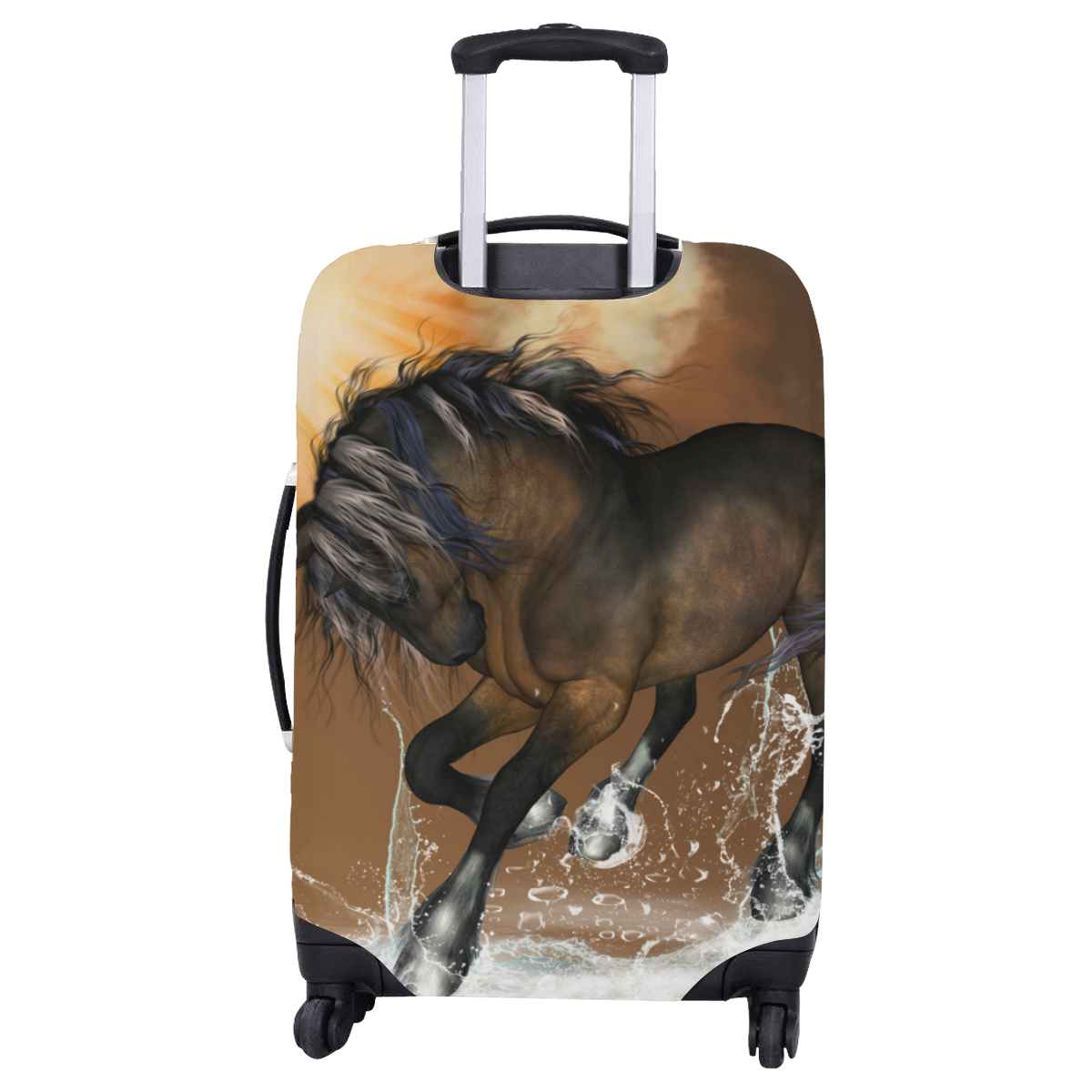 Wonderful horse with water splash Luggage Cover/Large 26"-28"