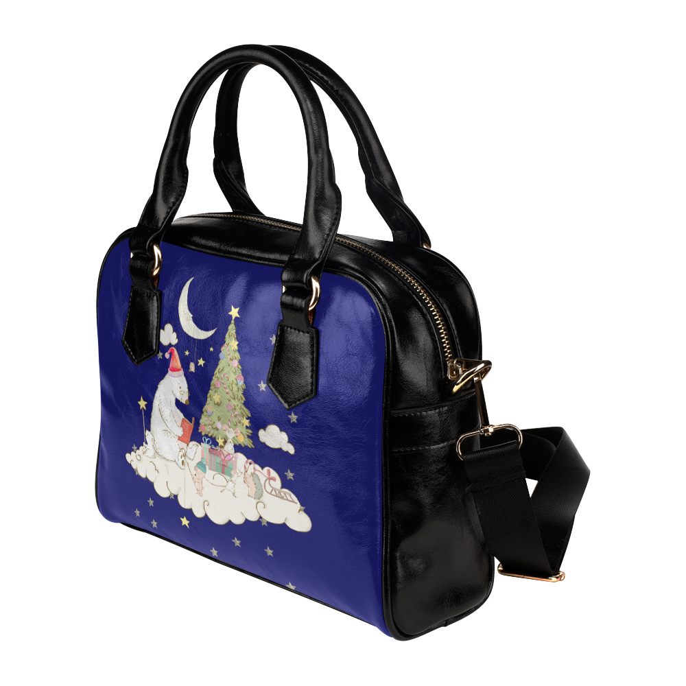 Christmas Bear And Friends Shoulder Handbag (Model 1634)
