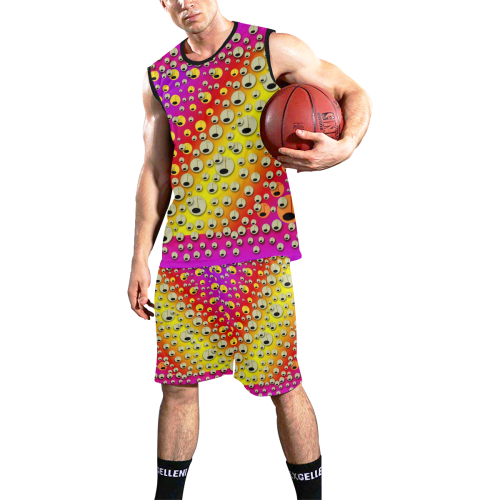 festive music tribute in rainbows All Over Print Basketball Uniform