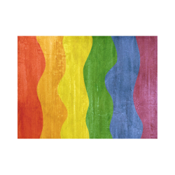 Gay Pride - Rainbow Flag Waves Stripes 3 Placemat 14’’ x 19’’