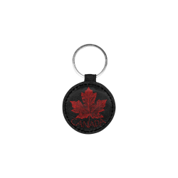 Canada Maple Leaf Round Pet ID Tag