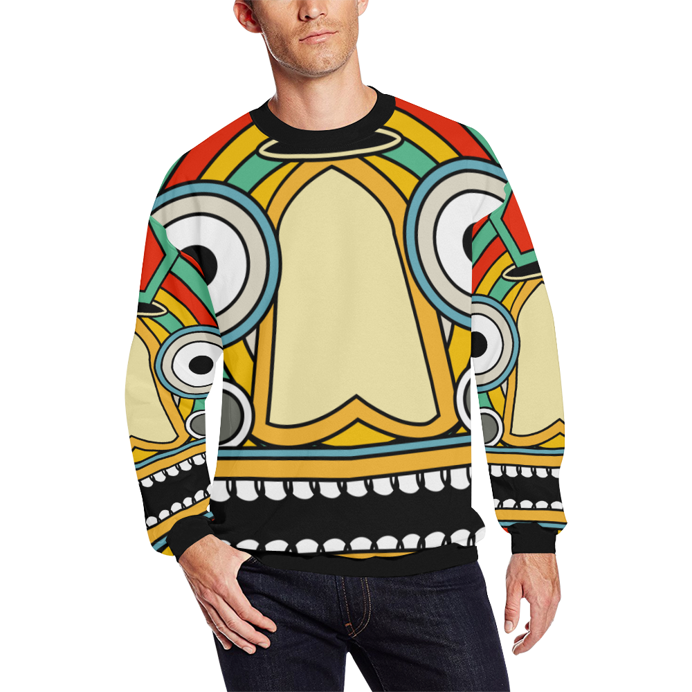 indian tribal All Over Print Crewneck Sweatshirt for Men (Model H18)