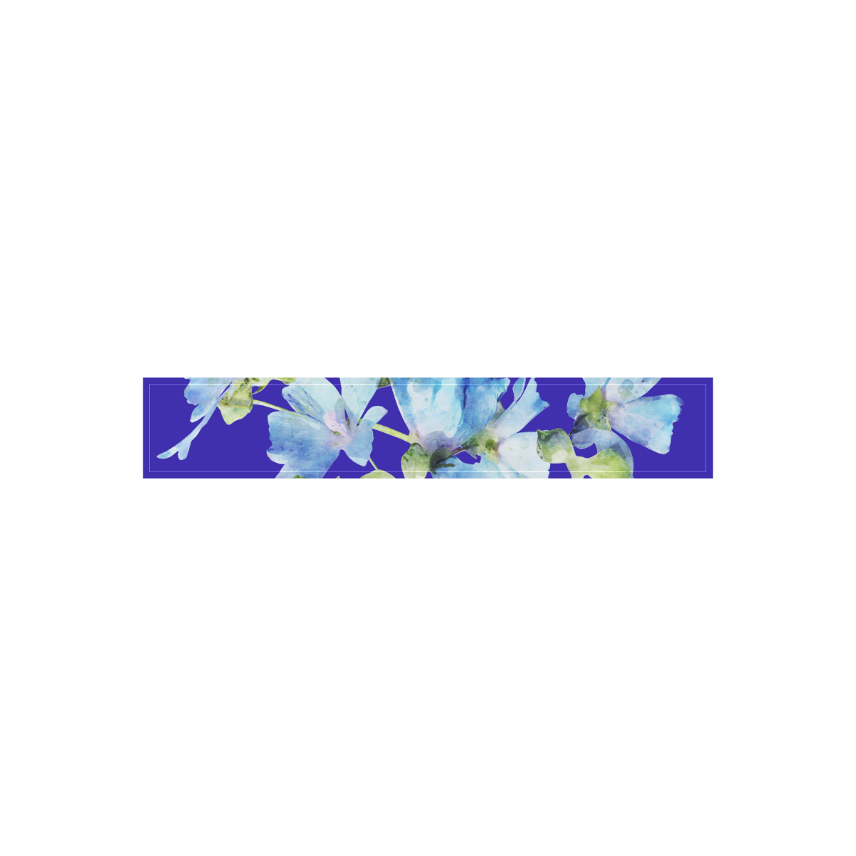 Fairlings Delight's Flowering Blues Bouquets 53086J1 Women's Low Rise Capri Leggings (Invisible Stitch) (Model L08)