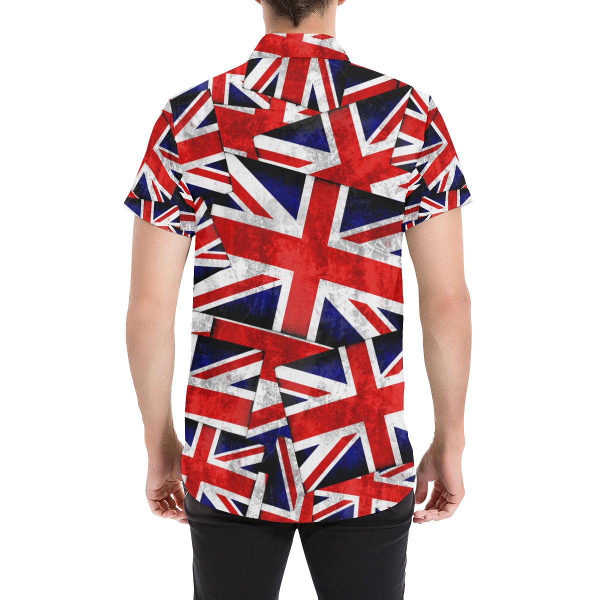 Union Jack British UK Flag Men's All Over Print Short Sleeve Shirt/Large Size (Model T53)