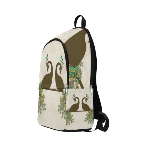 Art Peacock 3 Fabric Backpack for Adult (Model 1659)