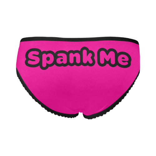 Spank Me Back Black And Hot Pink Women's All Over Print Girl Briefs (Model L14)