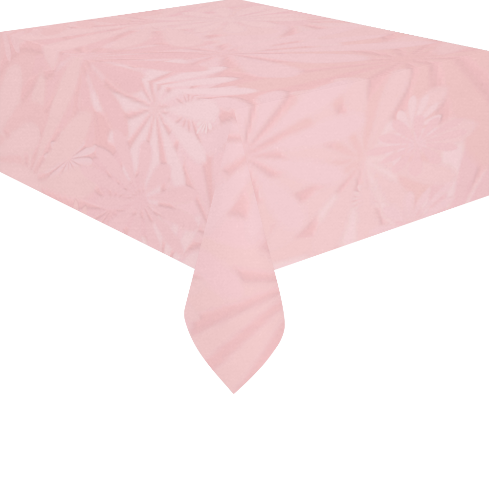 Mandys Pink Azaleas Cotton Linen Tablecloth 52"x 70"
