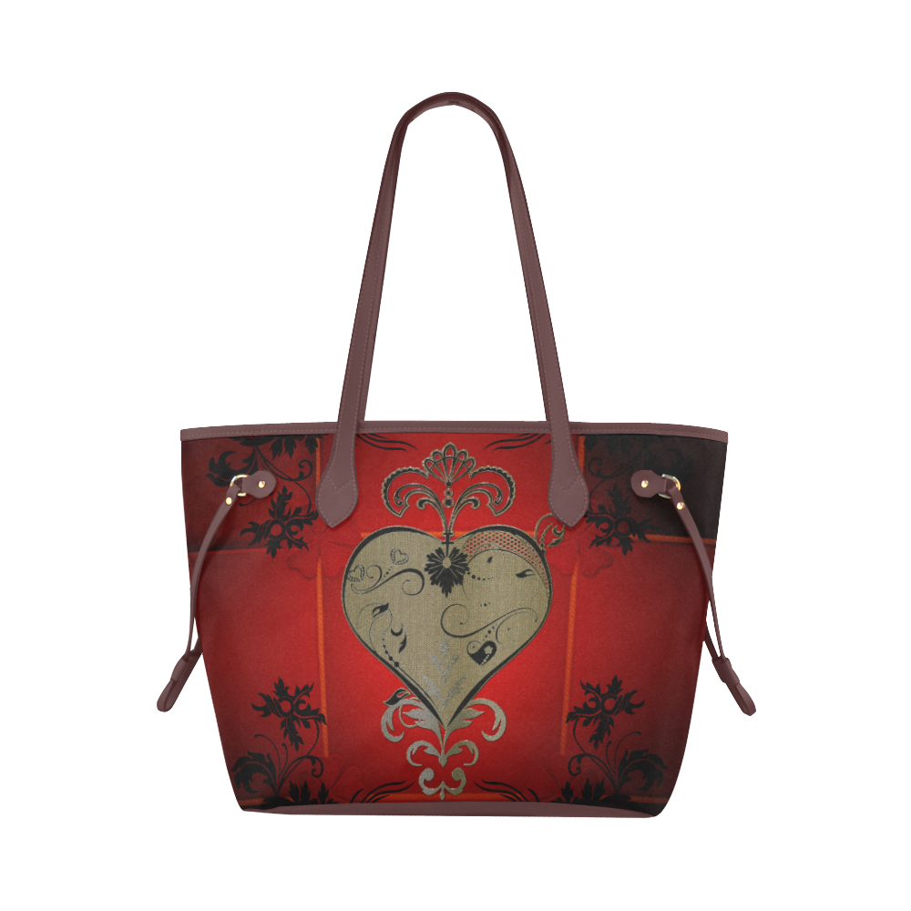 Wonderful decorative heart Clover Canvas Tote Bag (Model 1661)