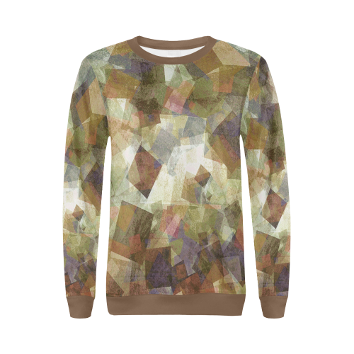 abstract squares All Over Print Crewneck Sweatshirt for Women (Model H18)