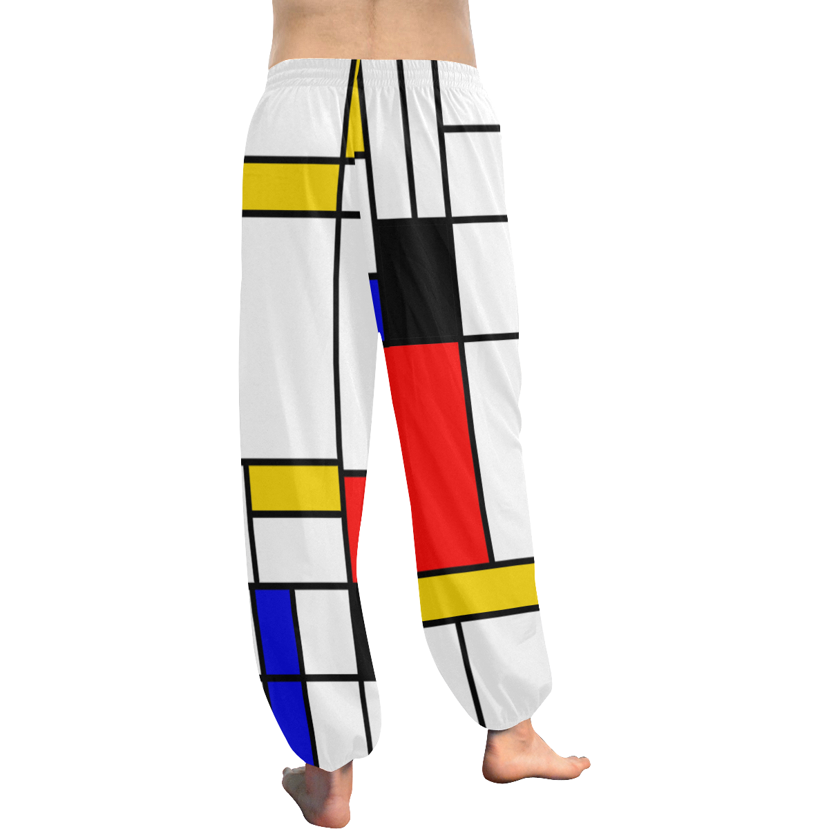 Bauhouse Composition Mondrian Style Women's All Over Print Harem Pants (Model L18)