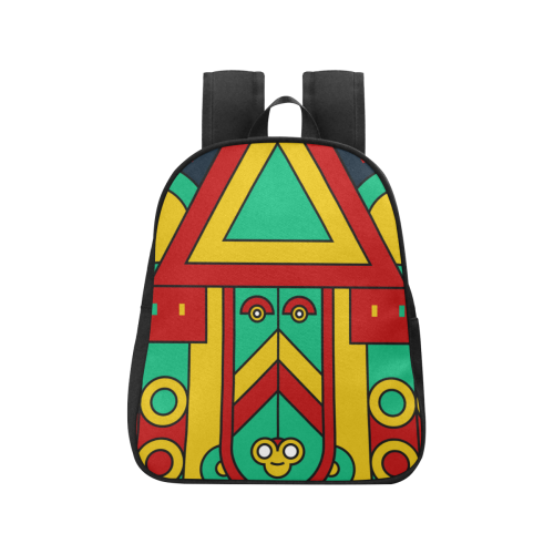Aztec Spiritual Tribal Fabric School Backpack (Model 1682) (Small)
