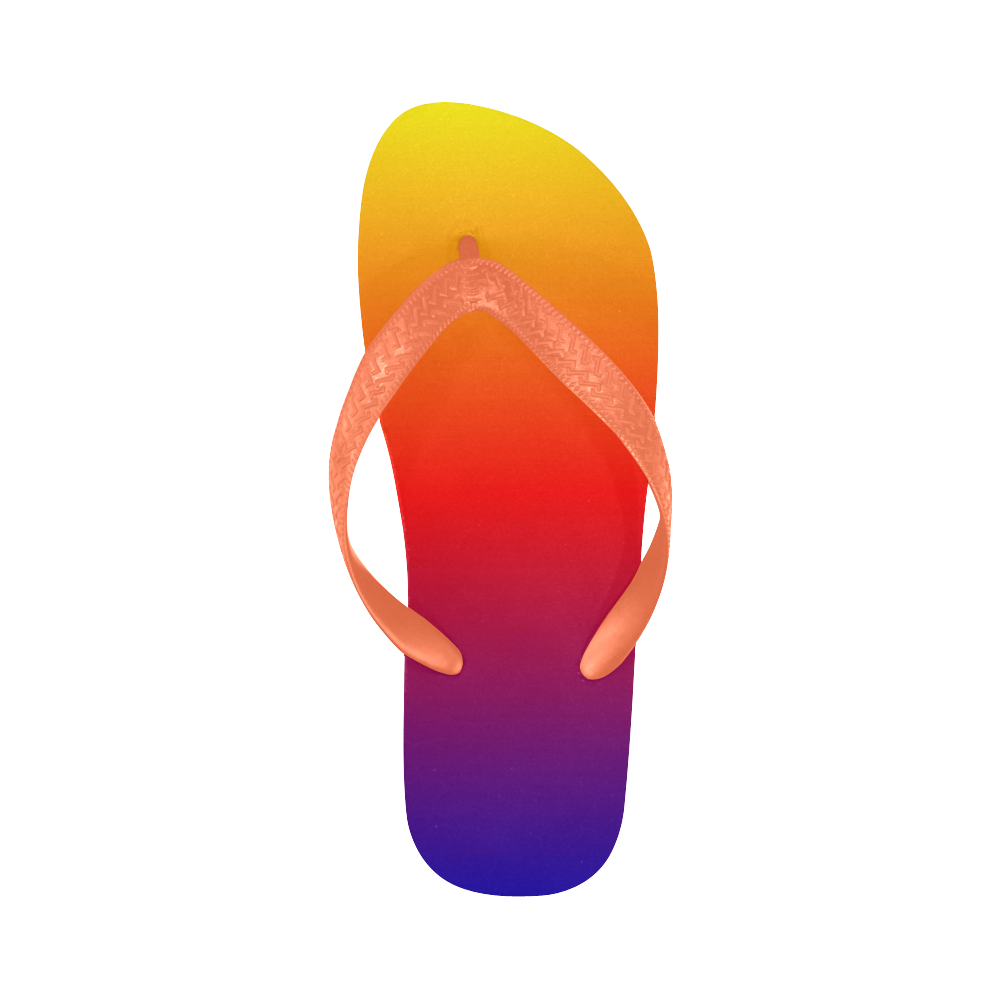 rainbow fade Flip Flops for Men/Women (Model 040)