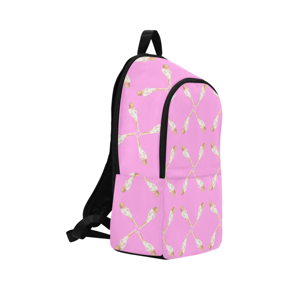 dolly pink Fabric Backpack for Adult (Model 1659)