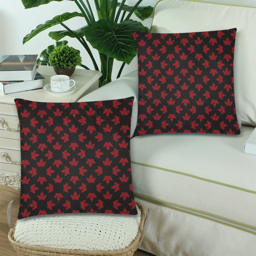 Cool Canada Souvenir Pillow Cases Custom Zippered Pillow Cases 18"x 18" (Twin Sides) (Set of 2)