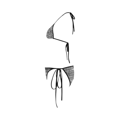 BLACK AND WHITE DIAMOND PATTERN Custom Bikini Swimsuit