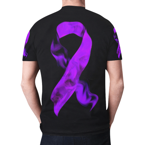 Mens Fibro purple and pink awareness New All Over Print T-shirt for Men (Model T45)