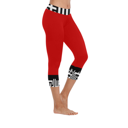 M1caprilegw003 Women's Low Rise Capri Leggings (Invisible Stitch) (Model L08)