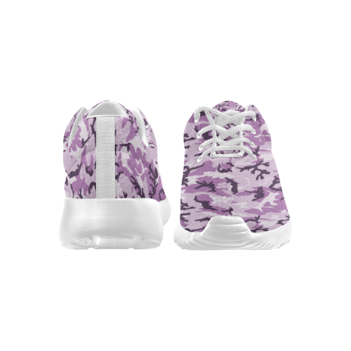 Woodland Pink Purple Camouflage Men's Athletic Shoes (Model 0200)