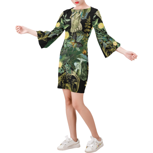 The Witch Way Bell Sleeve Dress (Model D52)
