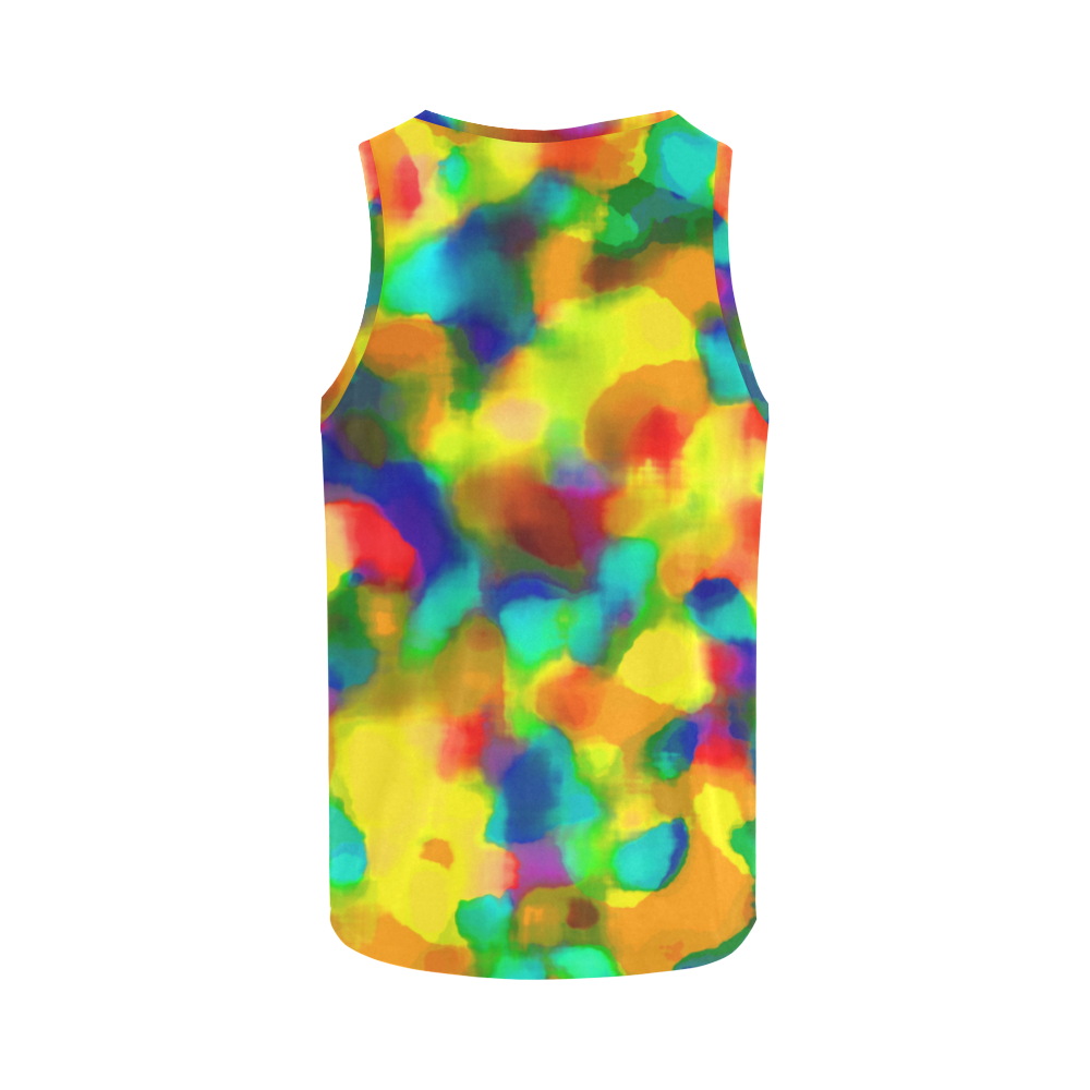 Colorful watercolors texture All Over Print Tank Top for Women (Model T43)