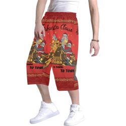 Santa Claus wish you a merry Christmas Men's All Over Print Baggy Shorts (Model L37)