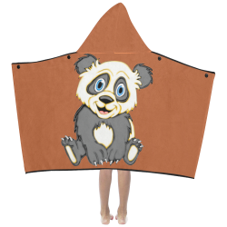 Smiling Panda Rust Kids' Hooded Bath Towels