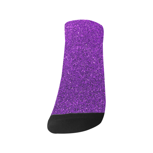 Purple Glitter Women's Ankle Socks