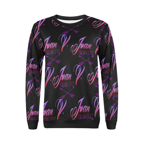 Ivan Venerucci Italian Style brand All Over Print Crewneck Sweatshirt for Women (Model H18)