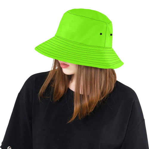 color lawn green All Over Print Bucket Hat