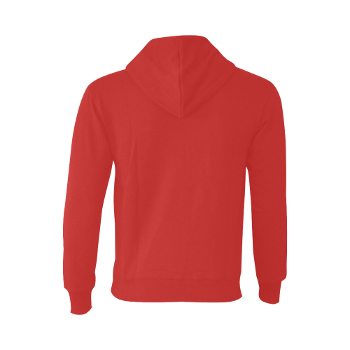 Break Dancing Blue on Red Oceanus Hoodie Sweatshirt (NEW) (Model H03)