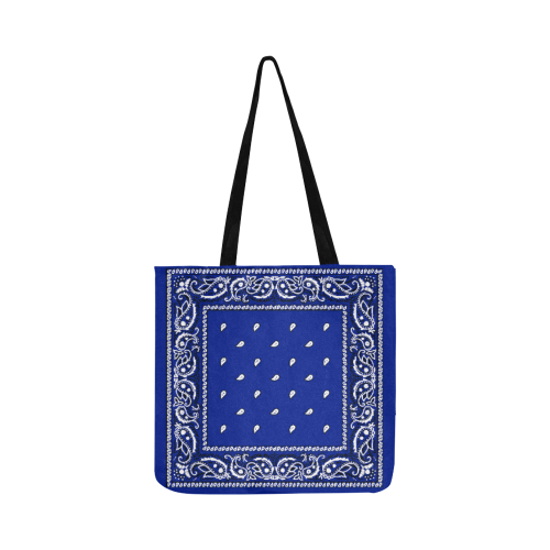 KERCHIEF PATTERN BLUE Reusable Shopping Bag Model 1660 (Two sides)