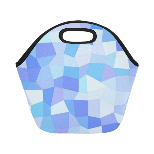Bright Blues Mosaic Neoprene Lunch Bag/Small (Model 1669)