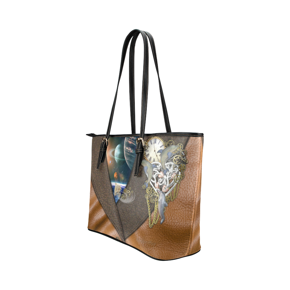 our dimension of Time Leather Tote Bag/Small (Model 1651)
