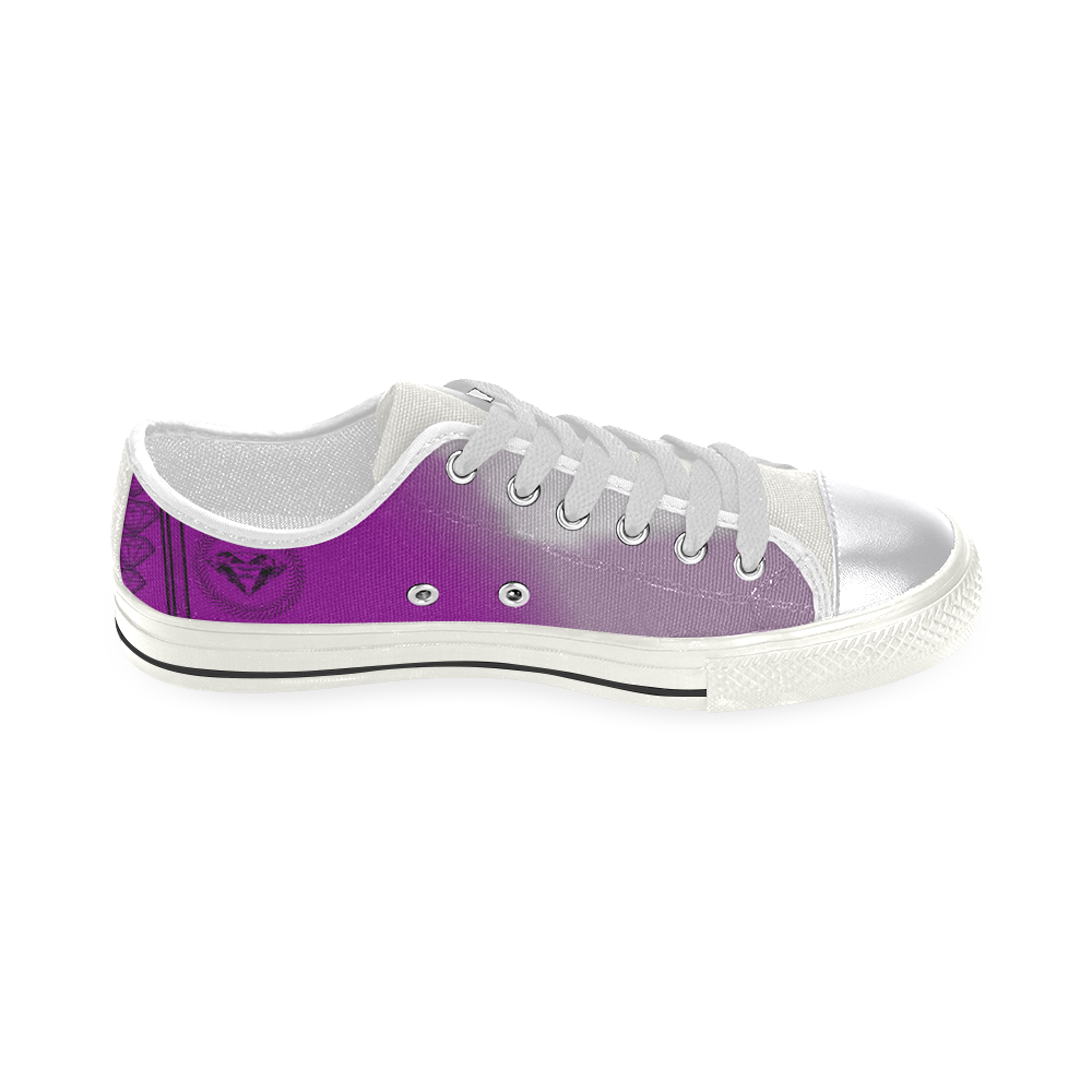 Lilly Gems Diamond Two-Tone Women's Classic Canvas Shoes (Model 018)