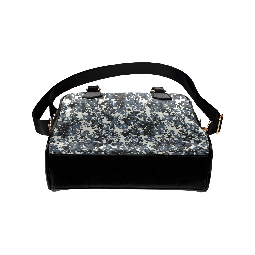 Urban City Black/Gray Digital Camouflage Shoulder Handbag (Model 1634)