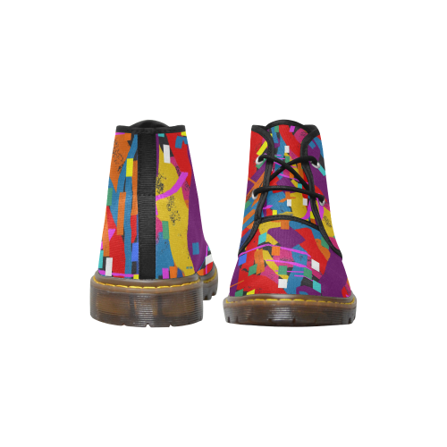 CONFETTI NIGHTS 2 Women's Canvas Chukka Boots/Large Size (Model 2402-1)