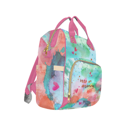 KEEP ON DREAMING - rainbow Multi-Function Diaper Backpack/Diaper Bag (Model 1688)