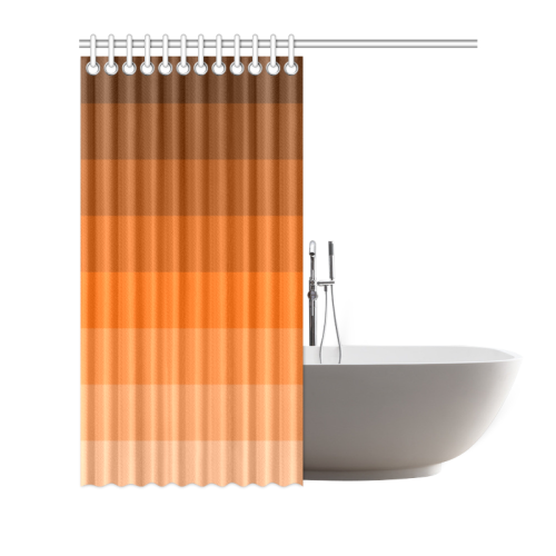 Orange stripes Shower Curtain 66"x72"